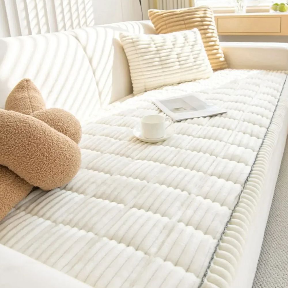 Ultra-Plush Sofa Cover — Cozy-Season Protection
