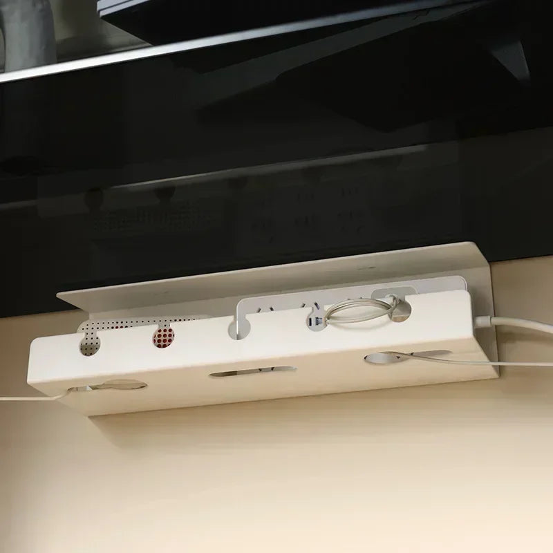 Under-Desk Cable Management Tray — No-Drill Clamp Mount