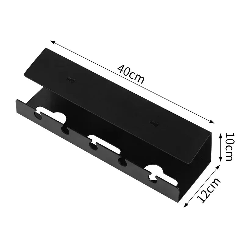 Under-Desk Cable Management Tray — No-Drill Clamp Mount