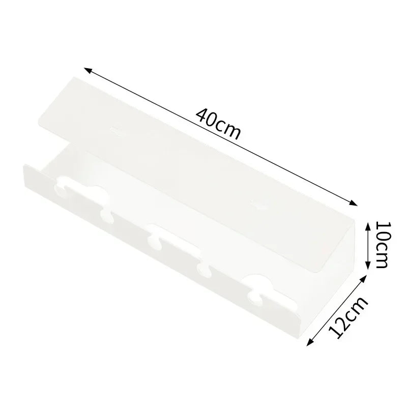 Under-Desk Cable Management Tray — No-Drill Clamp Mount