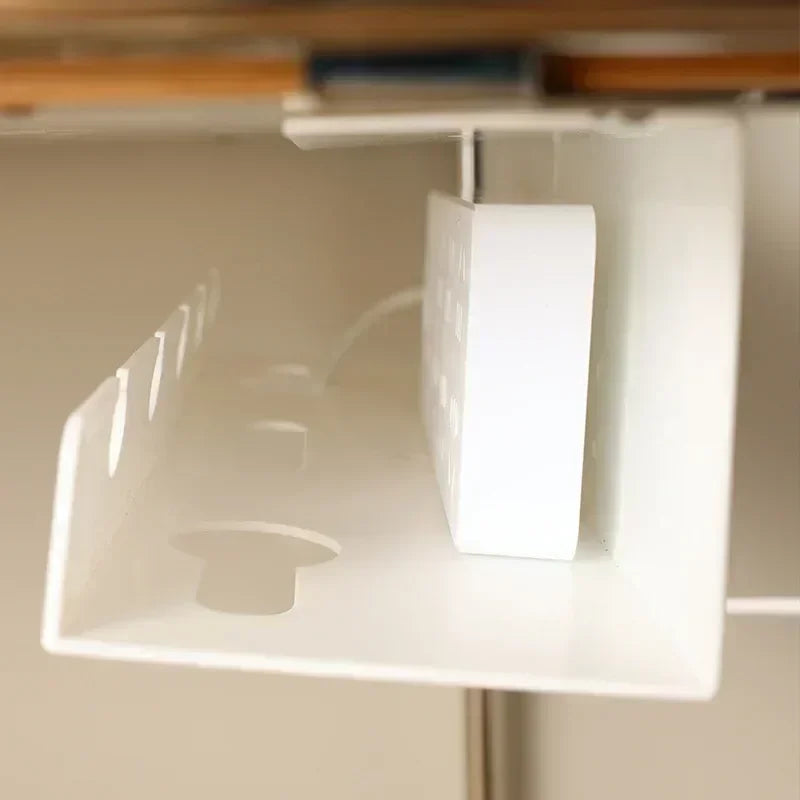 Under-Desk Cable Management Tray — No-Drill Clamp Mount