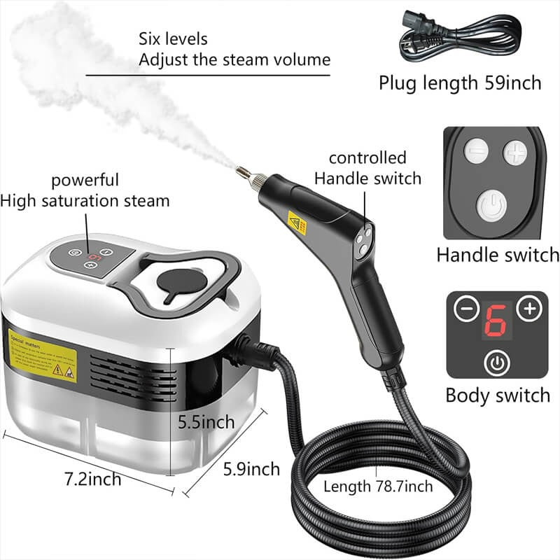 High-Pressure Steam Cleaner — 2500W Deep Clean